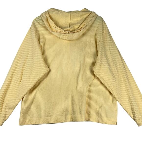 L.L. Bean Women's Lt Yellow Lt Wt Snap-Up Hoodie Long Sleeve Jacket SZ XXL - EUC - Picture 2 of 7